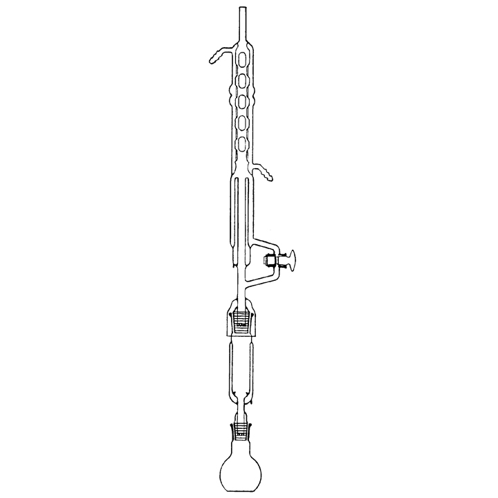 Jointed Glassware, Extractor, Twiselmann, Clear, Simax, Joint Size 29/32, Joint Size 34/35, Capacity 250ml, Borosilicate Glass 3.3