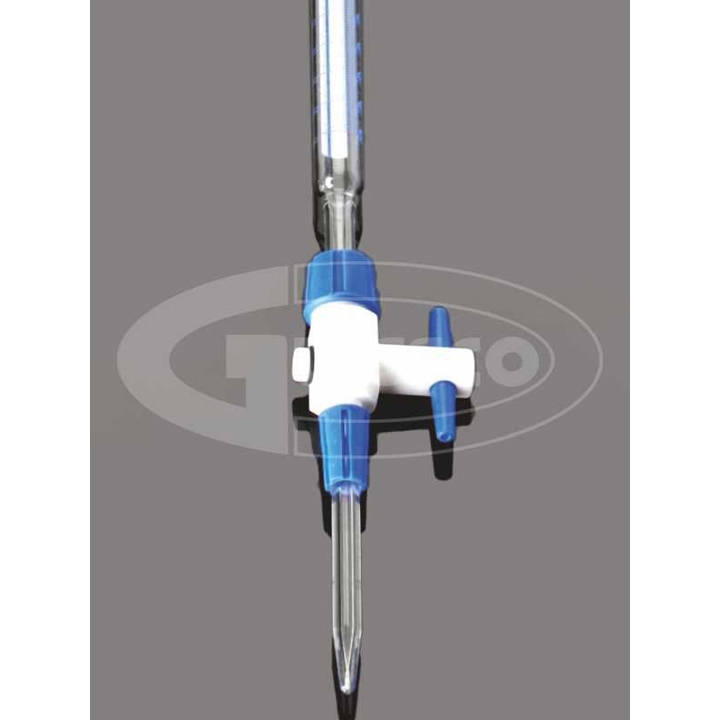 Burette, Schellbach, Class AS, Clear, PTFE Detachable Stopcock, Batch Certificate, Glassco, Capacity 25ml, Borosilicate Glass 3.3