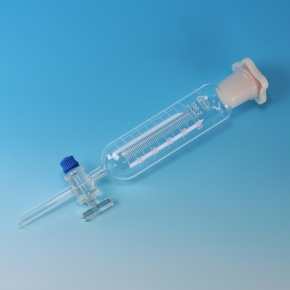 Funnel, Dropping, Cylindrical, Clear, Graduated, PE Stopper, Glass Stopcock, Capacity: 100ml, Joint: 29/32, Borosilicate Glass 3.3