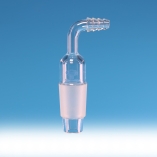 Adapter, Cone, Right Angle, With Tubing Connector, Borosilicate Glass 3.3
