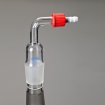 Adapter, Cone, Right Angle, With Rubber Tubing Connector, Borosilicate Glass 3.3