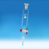 Funnel, Separating Funnel, Cylindrical, PTFE Stopcock, Borosilicate Glass 3.3