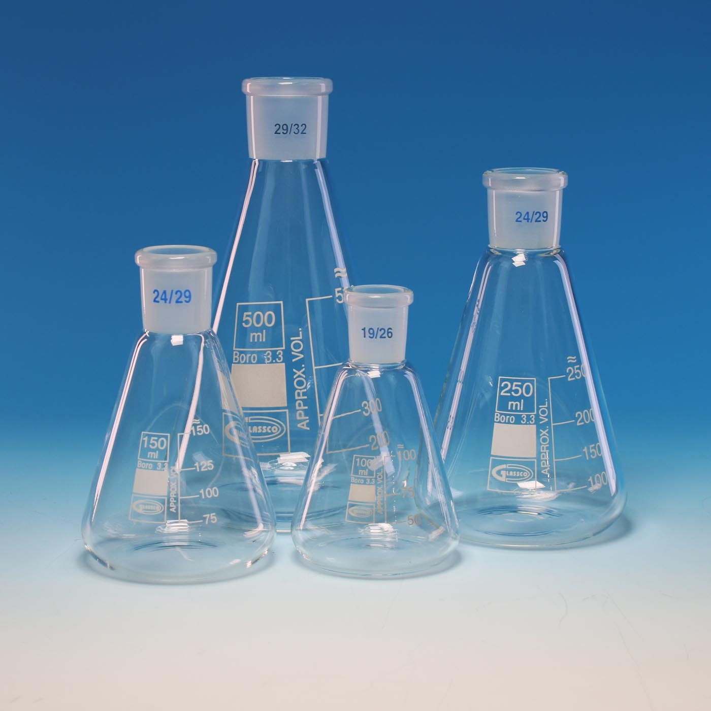 Flask, Conical Flask, With Joint, Capacity 100ml, Socket Size 29/32, Durable And Reusable, Borosilicate Glass 3.3