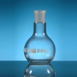 Flask, Flat Bottom, With Joint, Borosilicate Glass