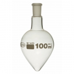 Flask, Pear Shape, Single Neck, Borosilicate Glass