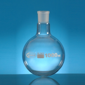 Jointed Glassware, Flask, Round Bottom Flask, 2 Neck, Angled, Capacity 10ml, Socket Size 14/23, Socket Size Angled 14/23