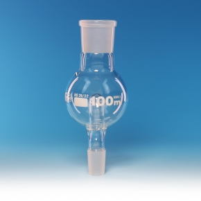 Splash Head, Rotary Evaporator, Splash Head, Anti-Splash, Clear, Capacity 100ml, Socket Size 29/32, Cone Size 14/23, Borosilicate Glass 3.3