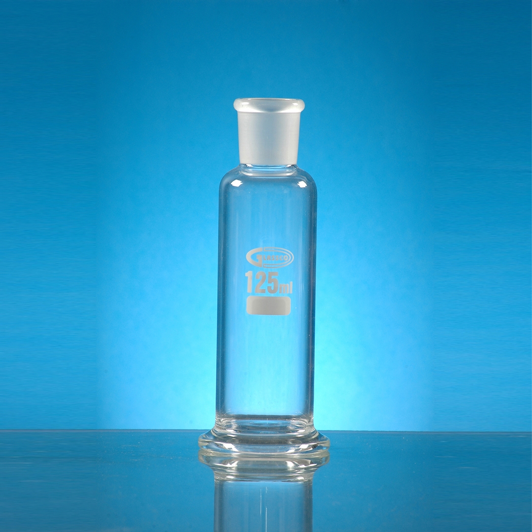 Jointed Glassware, Bottle, Gas Washing, Clear, Glassco, Capacity 100ml, Joint 29/32, Borosilicate Glass 3.3