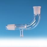 Adapter, Receiver, Vacuum, Angled, Screw Thread, Socket Size 14/23, Cone Size 14/23, Borosilicate Glass 3.3