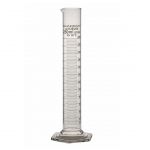 Measuring Cylinder, Hexagonal Base, Borosilicate Glass