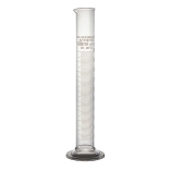 Academy Measuring Cylinder, Capacity 25ml, Round Base, White Graduations, Borosilicate Glass