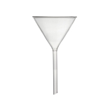 Academy Filter Funnel, Plain, Short Stem, Angled Tip, OD 45mm, Borosilicate Glass