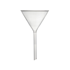 Academy Filter Funnel, Plain, Short Stem, Angled Tip, OD 50mm, Borosilicate Glass