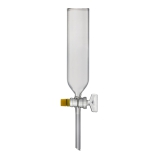 Dropping Funnel, Cylindrical, Capacity 50ml, Glass Stopcock, Open, Borosilicate Glass