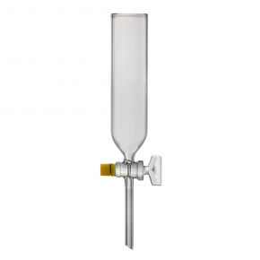 Dropping Funnel, Cylindrical, Capacity 50ml, Glass Stopcock, Open, Borosilicate Glass