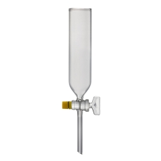 Dropping Funnel, Cylindrical, Capacity 50ml, Glass Stopcock, Open, Borosilicate Glass