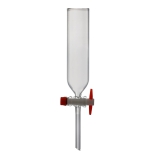 Dropping Funnel, Cylindrical, Capacity 100ml, PTFE Stopcock, Open, Borosilicate Glass
