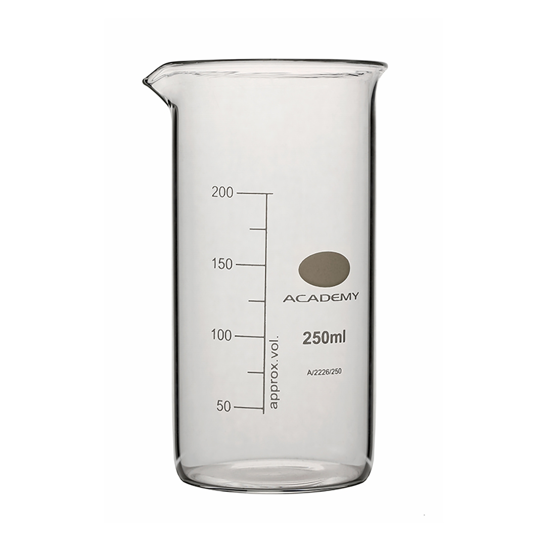 Academy Beaker, Capacity 100ml, Tall Form, With Spout, Borosilicate Glass