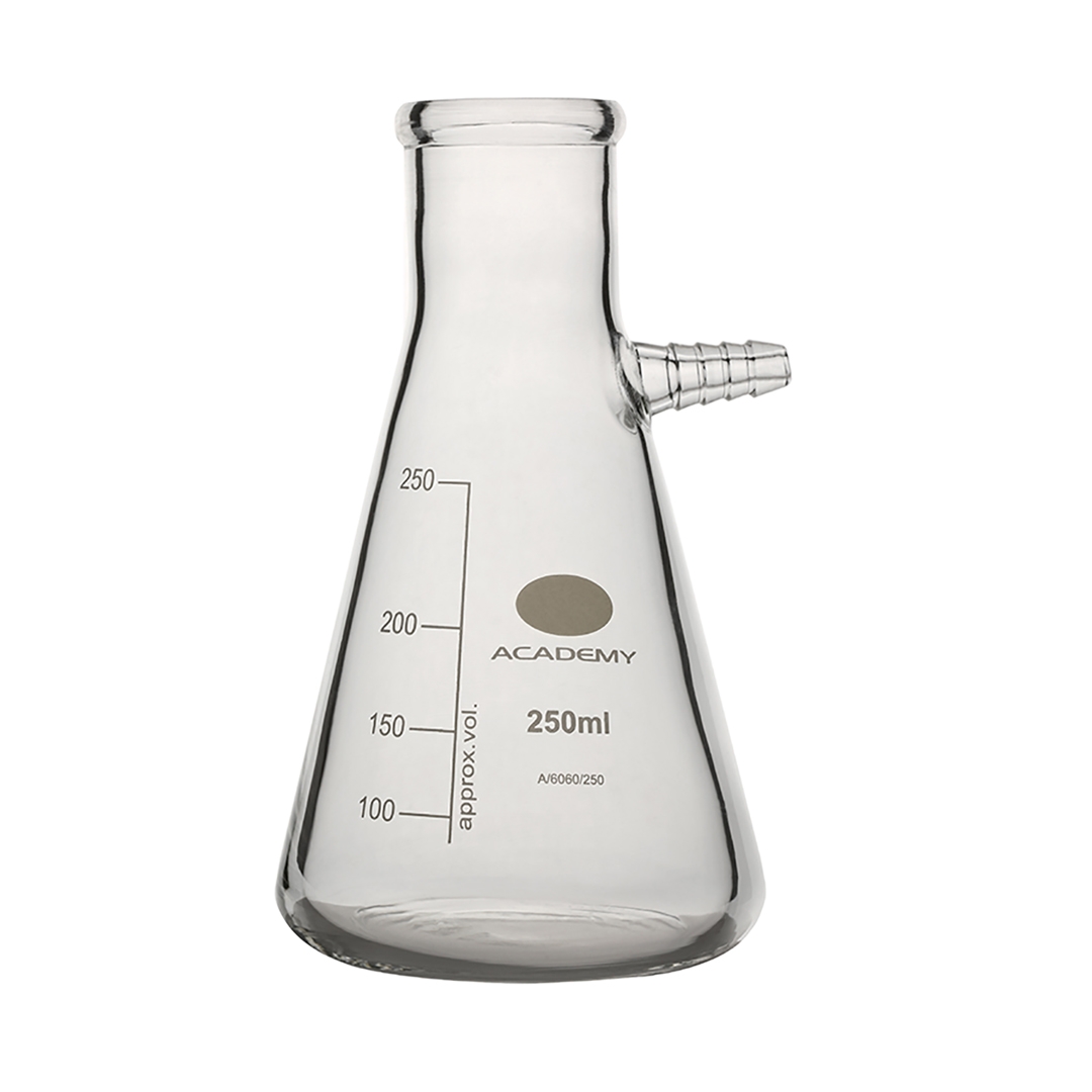 Flask, Filtering Flask, With Glass Side Hose Connection, Capacity 1000ml, Borosilicate Glass