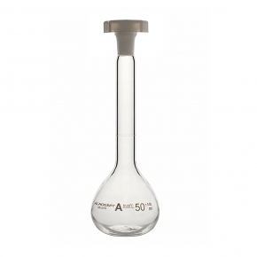 Academy Volumetric Flask, Capacity 1000ml, With Plastic Stopper, Borosilicate Glass