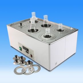 Thermostatic Water Bath, Deep Drawn Stainless Chamber, 6 Aperture Lid, 22.5L