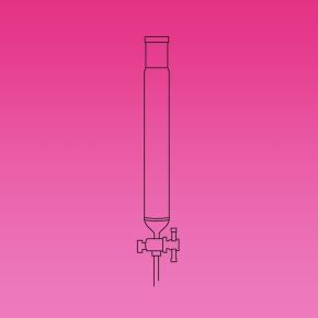 Column, Chromatography Column, PTFE Stopcock, With Coarse Fritted Disc To Prevent Re-Mixing Of Components Already Separated, Glass