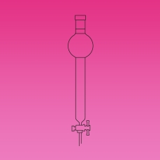 Column, Chromatography Column, With Reservoir, PTFE Stopcock, Column ID 26mm, Effective Length 203mm, Joint Size 24/29, Durable And Reusable, Borosilicate Glass