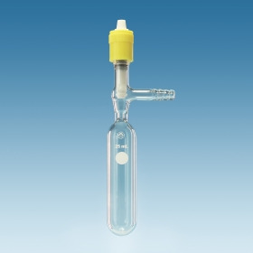 Schlenk, Tube, With High Vacuum Valve, Capacity 25ml, Valve Size 0-4mm, Durable And Reusable, Borosilicate Glass