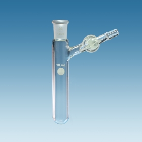 Tube, Schlenk Tube, Reaction With Glass Stopcock And Socket, Capacity 10ml, Socket 14/23, Durable And Reusable, Borosilicate Glass