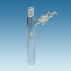 Tube, Schlenk Tube, Reaction With Glass Stopcock And Socket, Capacity 25ml, Socket 14/23, Durable And Reusable, Borosilicate Glass
