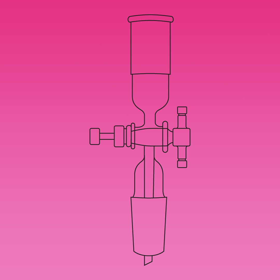 PTFE Stopcock, Metering Flow Control, From Cone To Socket, APlus, Socket & Cone 24/29, Borosilicate Glass