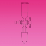 PTFE Stopcock, Metering Flow Control, From Cone To Socket, Glass