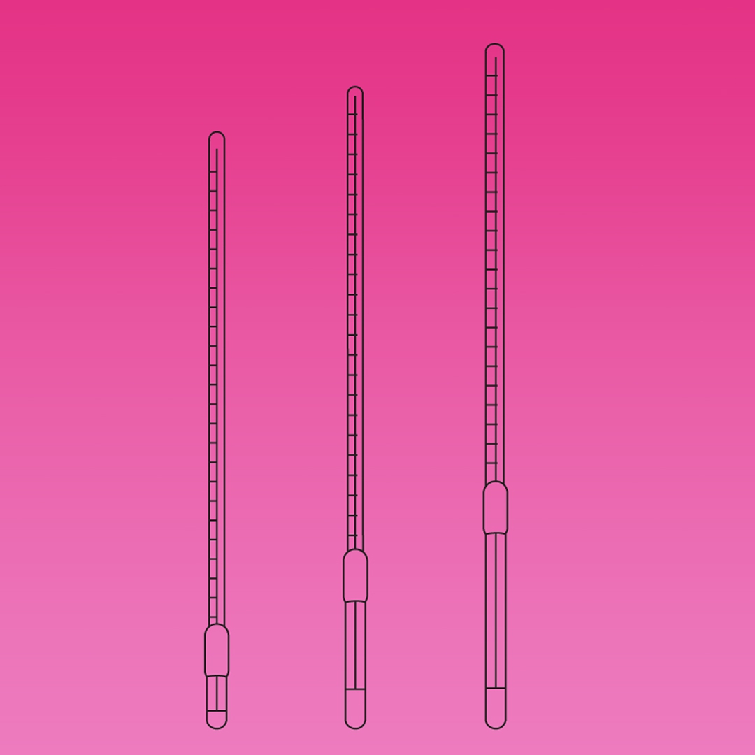 Jointed Glassware, Thermometer, APlus, Immersion 76mm, Range -20 to 250C, Borosilicate Glass