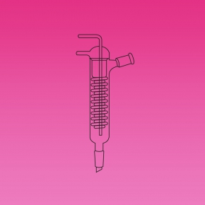 Condenser, Friedrichs Condenser, Glass Screwthread Connectors, Jointed, APlus, Cone 45/40, Overall Height 340mm, Hose OD 10mm, Borosilicate Glass