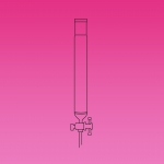 Chromatography Column, PTFE Stopcock, With Coarse Fritted Disc To Prevent Re-Mixing Of Components Already Seperated, Glass
