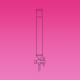 Chromatography Column, PTFE Stopcock, With Coarse Fritted Disc To Prevent Re-Mixing Of Components Already Seperated, Glass