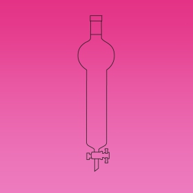 Chromatography Column With Reservoir, PTFE Stopcock and Fritted Disc To Support Column Packing, Glass