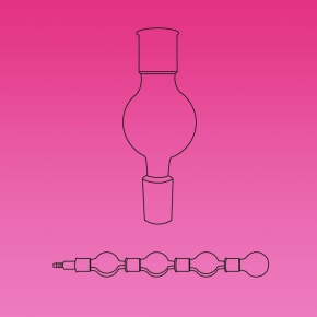 Distillation Bulb, Kugelrohr, Used In Distillation Of Very Small Amounts Of Distillate At Low Temperature With High Efficiency, Glass