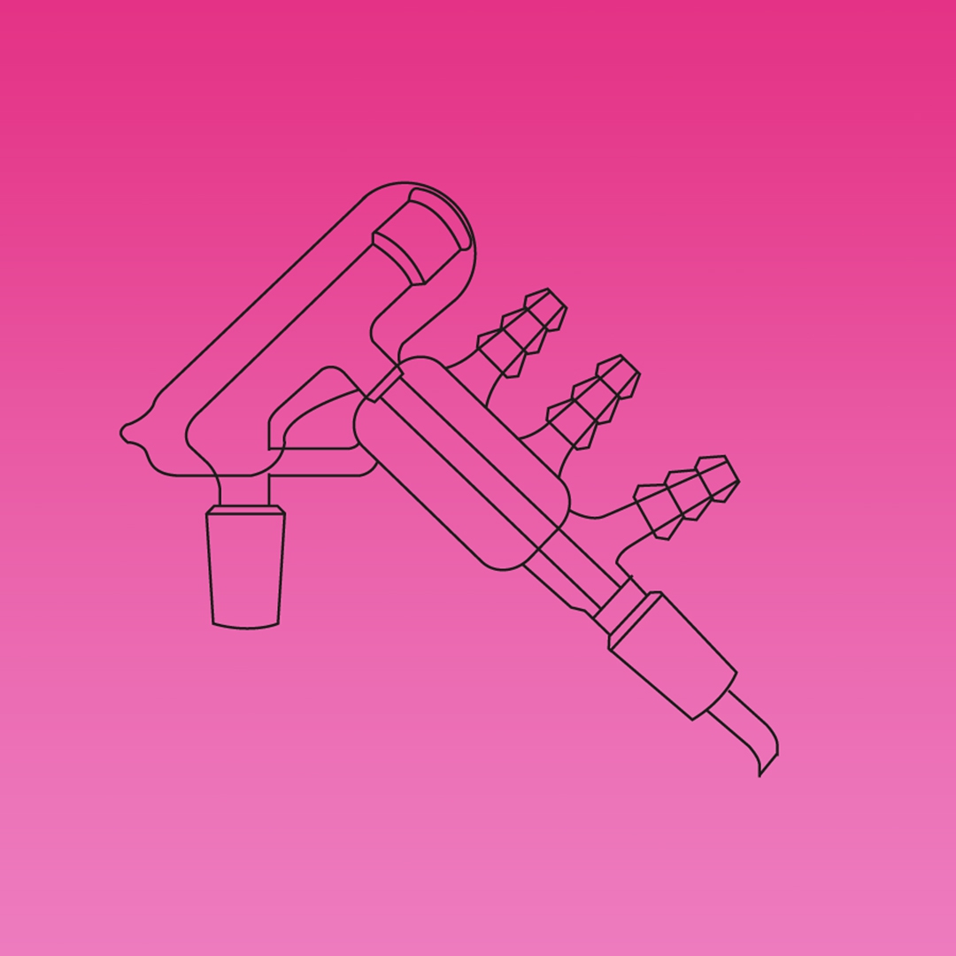 Distillation Link, Short Patch, Vacuum Jacket, APlus, Thermometer Socket 10/18, Socket & Cone 14/23, Borosilicate Glass