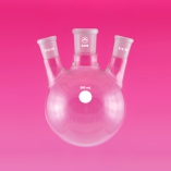 Round Bottom Flask, 3-Neck, Angled, Heavy Wall, Glass