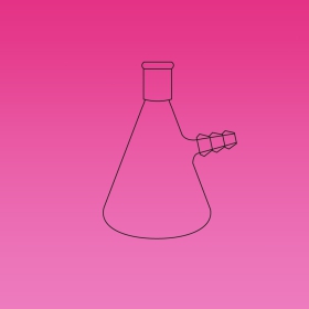 Erlenmeyer Flask With Hose Connection, Heavy Wall, Glass