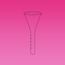 Solvent Funnel, Design Of Funnel Permits Addition Of Solvents To Flash Chromatography Columns Without Disturbing The Packing Layer, Glass