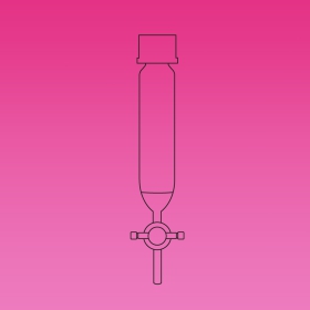 Peptide Synthesis Vessel, Solid Phase, PTFE Stopcock, Coarse Porosity, Glass