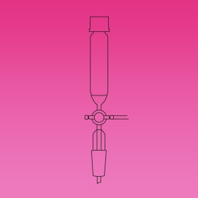 Peptide Synthesis Vessel, Solid Phase, T-Bore PTFE Stopcock, Coarse Porosity, Vacuum, Glass