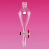Funnel, Separatory, Capacity 125ml, Socket 24/29, Cone 24/29, Glass Stopper, PTFE Stopcock Bore 2mm