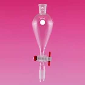 Separatory Funnel With Glass Stopper And PTFE Stopcock, Glass