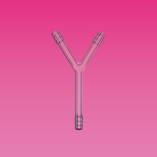 Tube, Connecting, Y-Shape, 8mm
