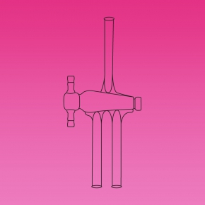 Double Oblique PTFE Stopcock, Glass With PTFE