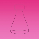 Erlenmeyer Flask, Threaded, Microscale, Glass