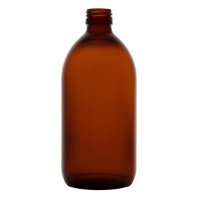 Bottle, Alpha Syrup, Amber, Glass Type III, Capacity 500ml, Durable And Reusable, Soda Glass (Type III)